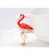 SB163 - Oil flamingo pearl brooch